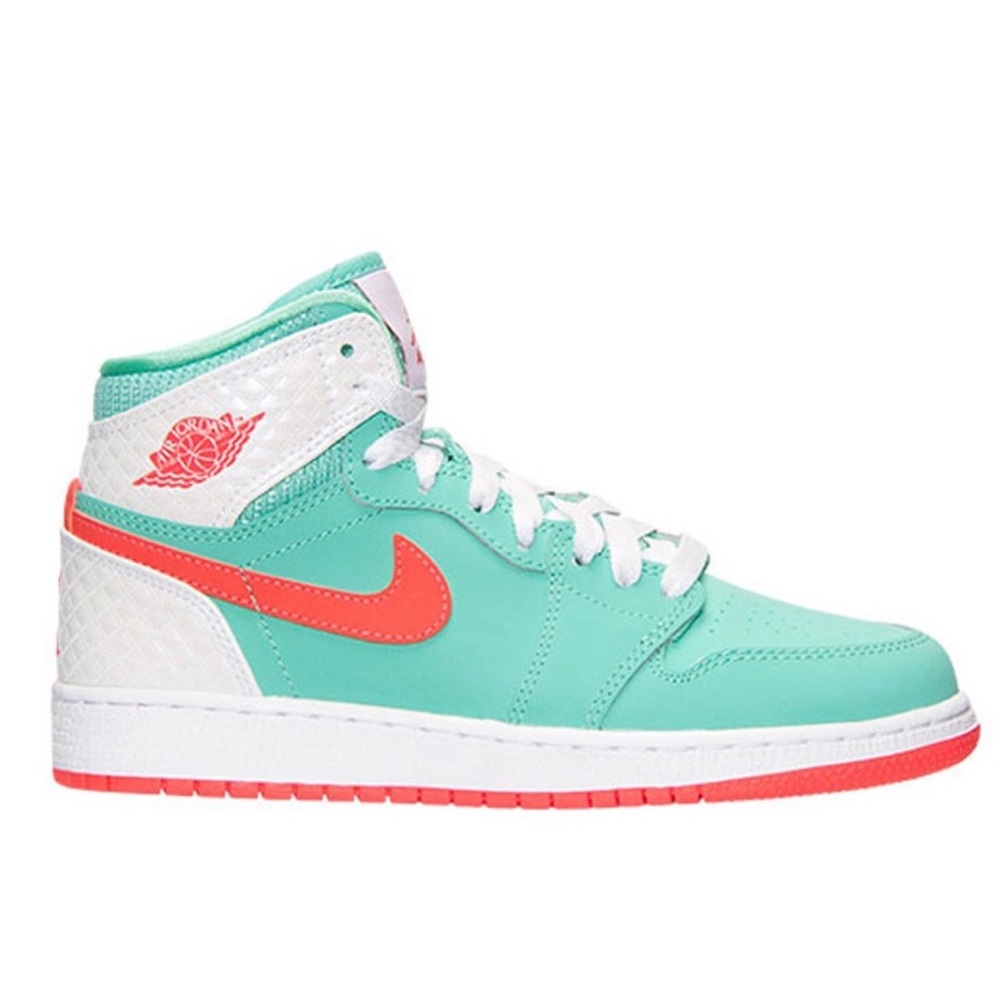 Air Jordan 1 GS Verde/Infrared 23-White - Youth 7